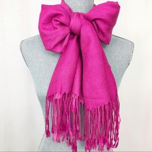 Pink Ombré Fringe Scarf